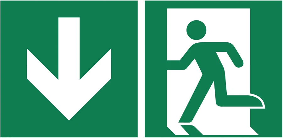 Rettungszeichen Notausgang 200 x 400 mm