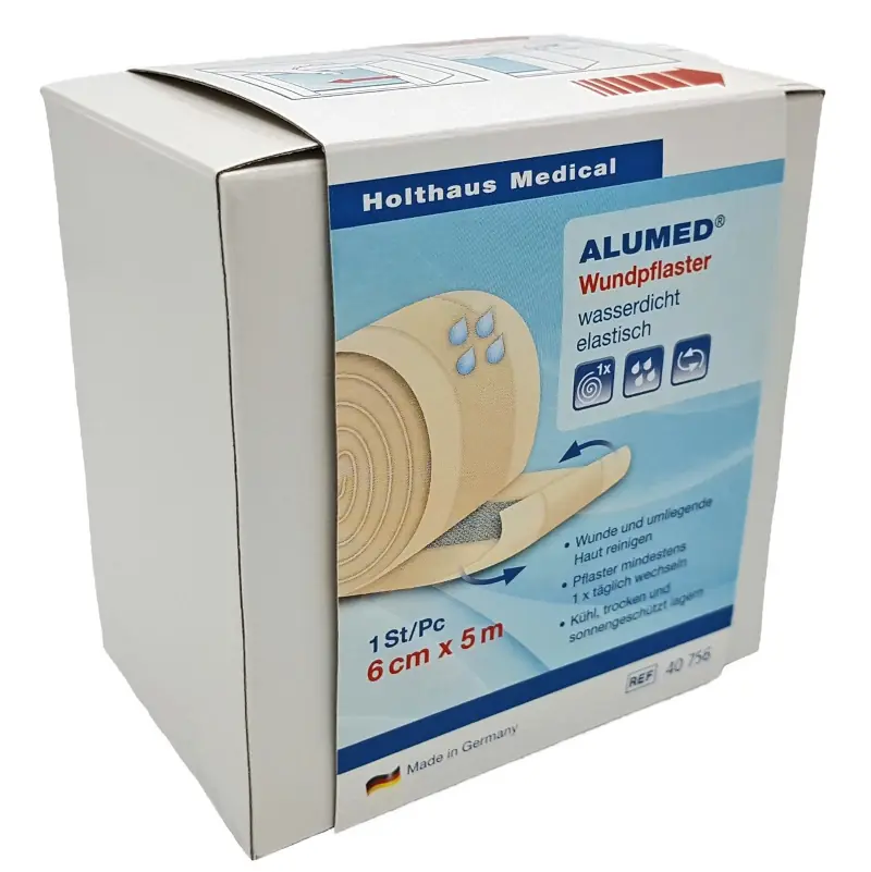 ALUMED Wundpflaster 6cmx5m Aluminium