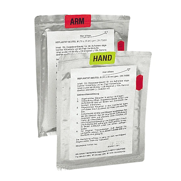 Replantatbeutel für abgetrennte Körperteile