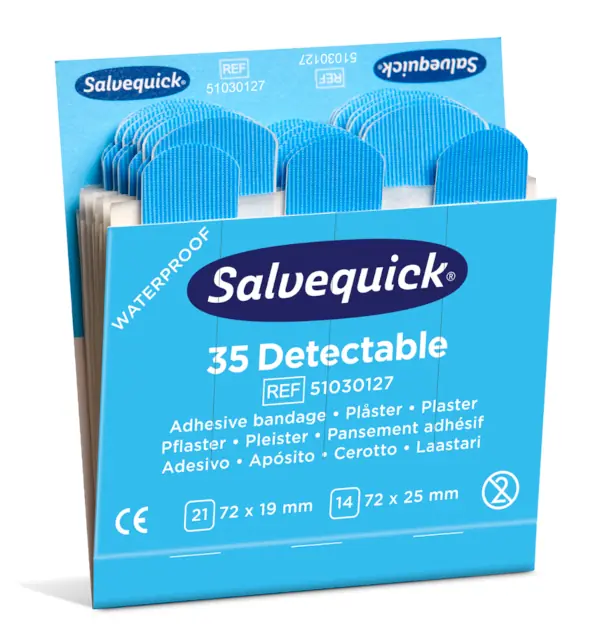 Salvequick Nachfülleinsätze Pflasterstrips detktierbar